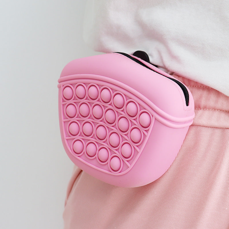 Silicone Dogs Treat Pouch - Pet Training Bag Portable Waist Bag Treat Snack