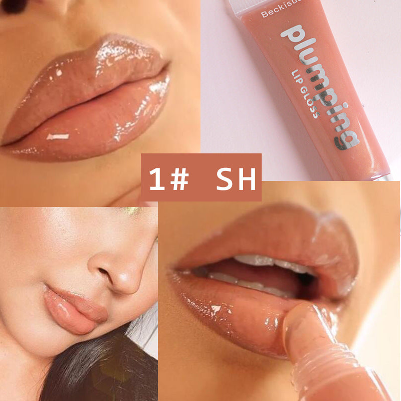 Wet Cherry Plumping Lip gloss - Lip Plumper Makeup Big Lip Gloss Moisturizer Plump Volume Shiny Vitamin E Mineral Oil