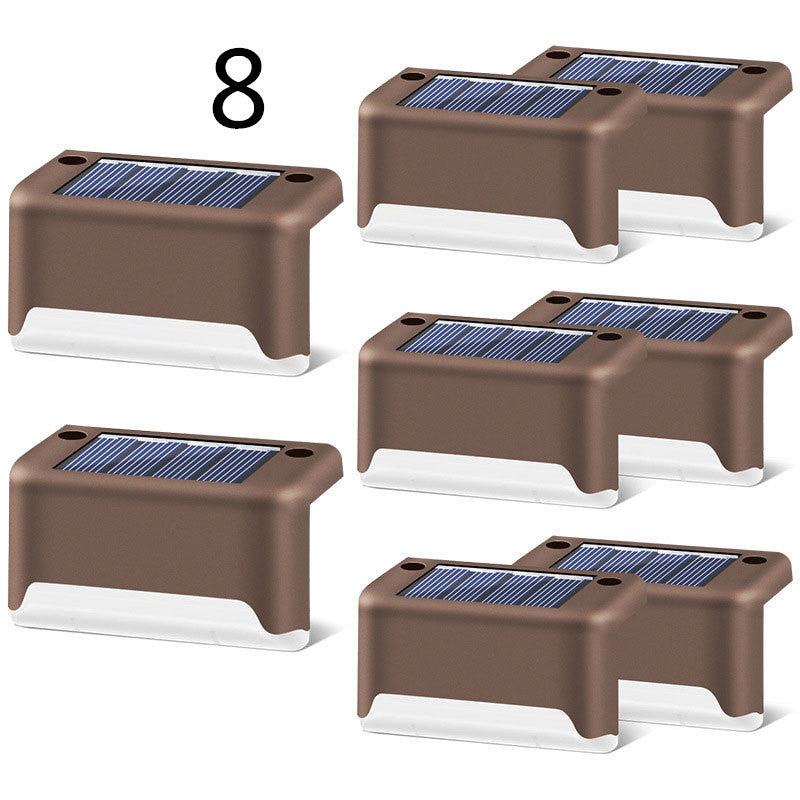 New Upgrade Waterproof LED Solar Fence Lamp - Solar Deck Lights Solar Step Light Outdoor For Patio Stairs Garden Pathway Step Yard
