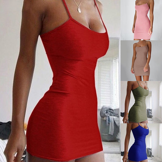 Sexy Hanging Neck Tight-fitting Dress