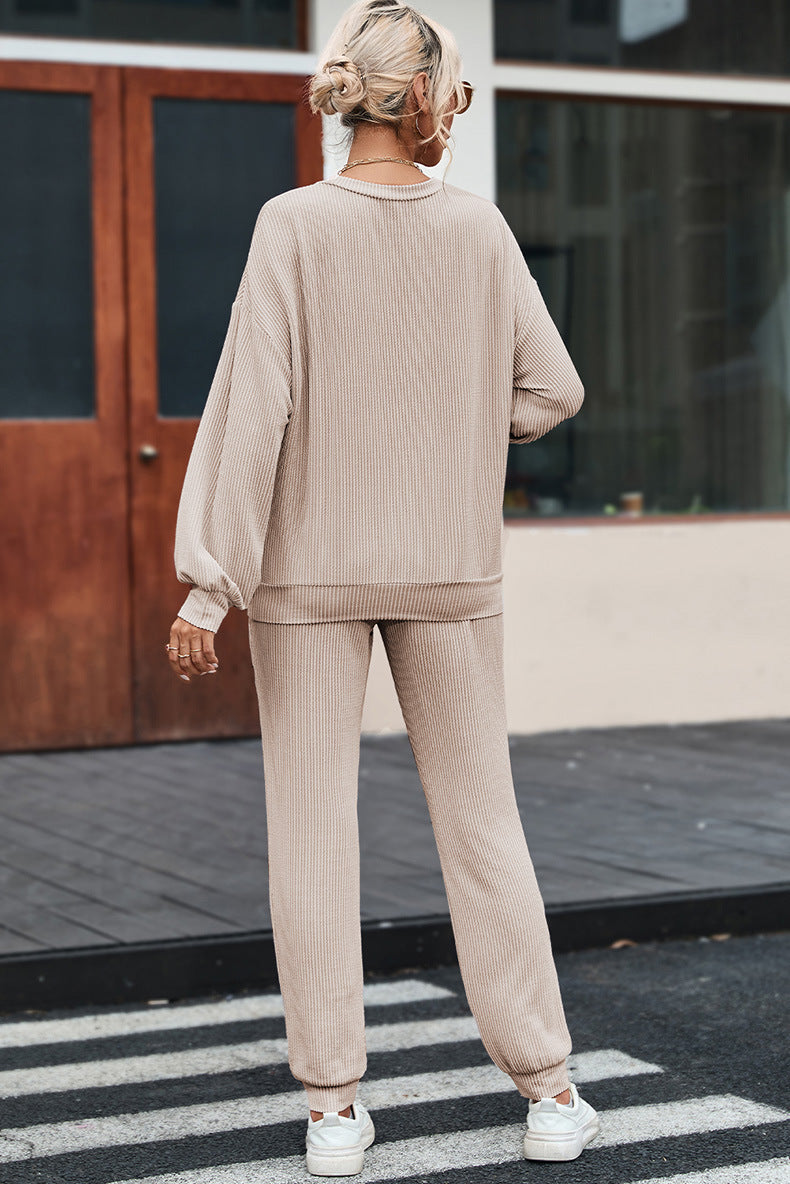 Long-Sleeved Trousers Loungewear Suit - Casual Suit For Women