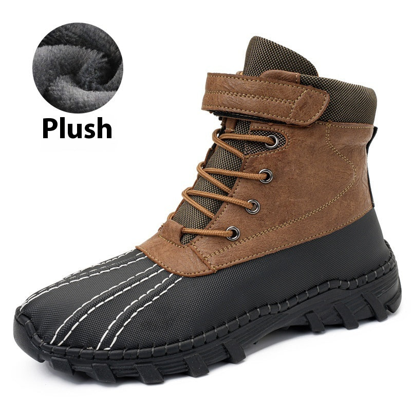 Winter Fleece Lace-up Snow Boots For Men