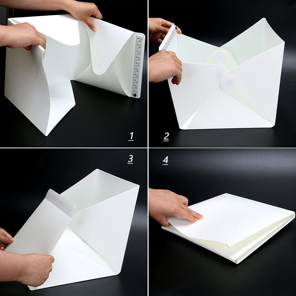20cm Folding Professional Photo Studio - Simple LED Small Light Box