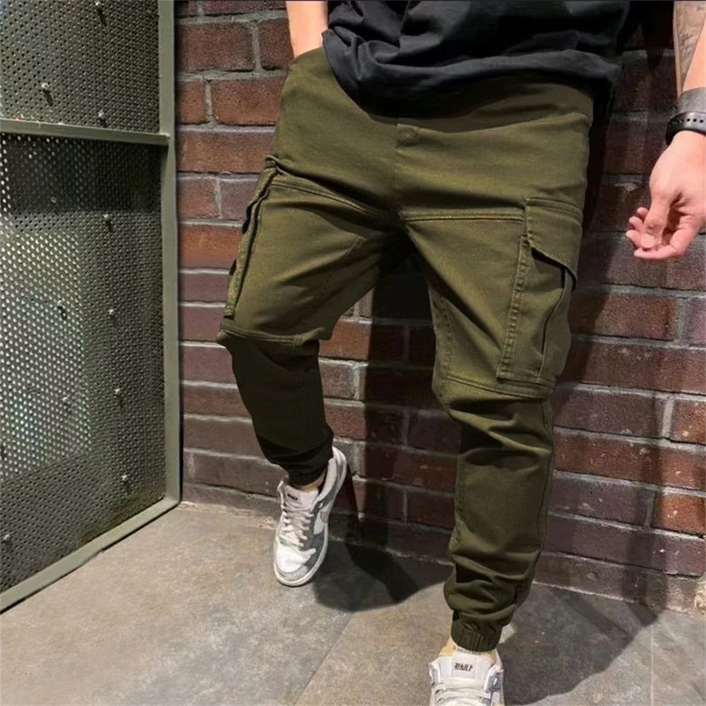 Mens Sports Pants With Pockets - Casual Cargo Trousers