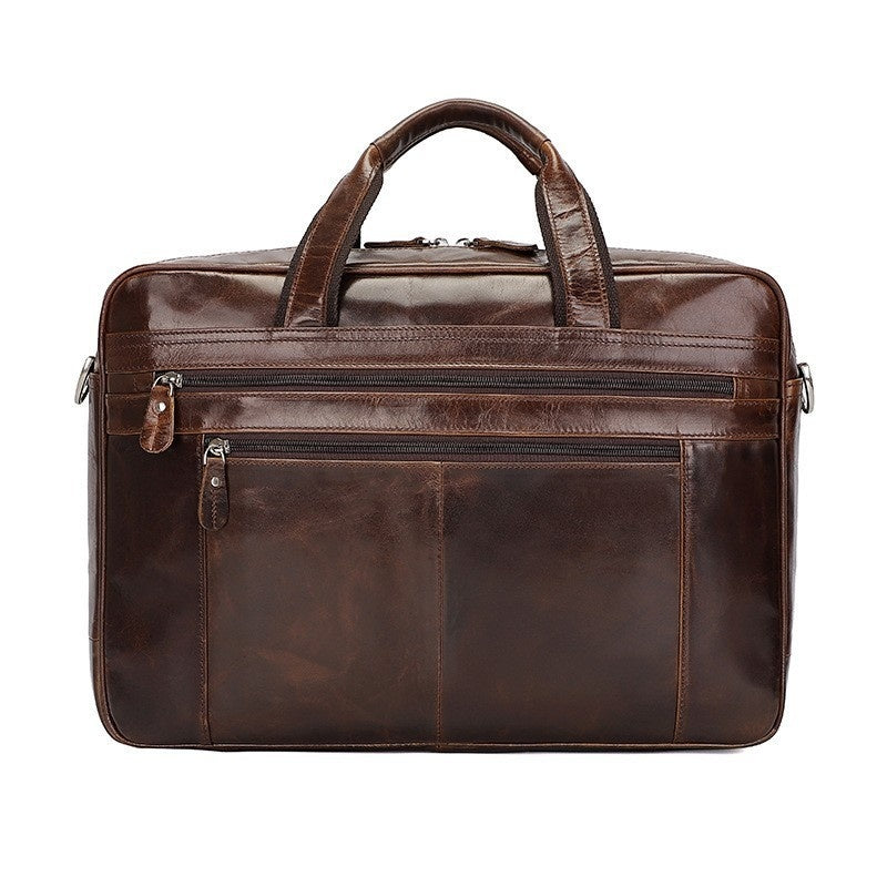 Leather Handbag Briefcase - Napa Leather Comfortable Texture Men's Real-leather Bag