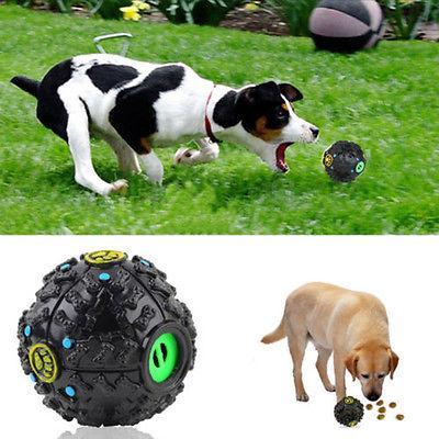 Pet Treat Training Chew Sound Food Dispenser Toy - Squeaky Giggle Ball
