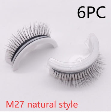 Reusable 3D Mink Lashes - Natural False Eyelashes Self Adhesive Glue Free Makeup Eyelash
