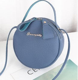 Circular Design Fashion Women Shoulder Bag - Leather Women's Crossbody Messenger Bags Ladies Purse Female Round Handbag