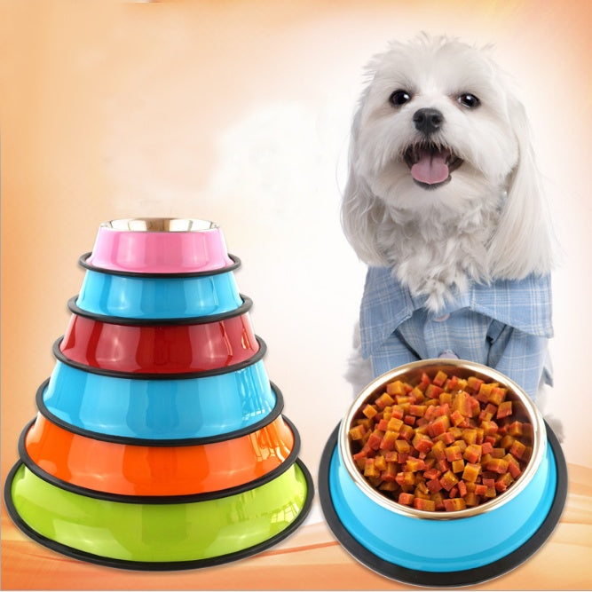 Premium Dual-Use Pet Bowl – Stainless Steel & Melamine Feeding Basin  pet bowl pet feeding basin - JumoShop
