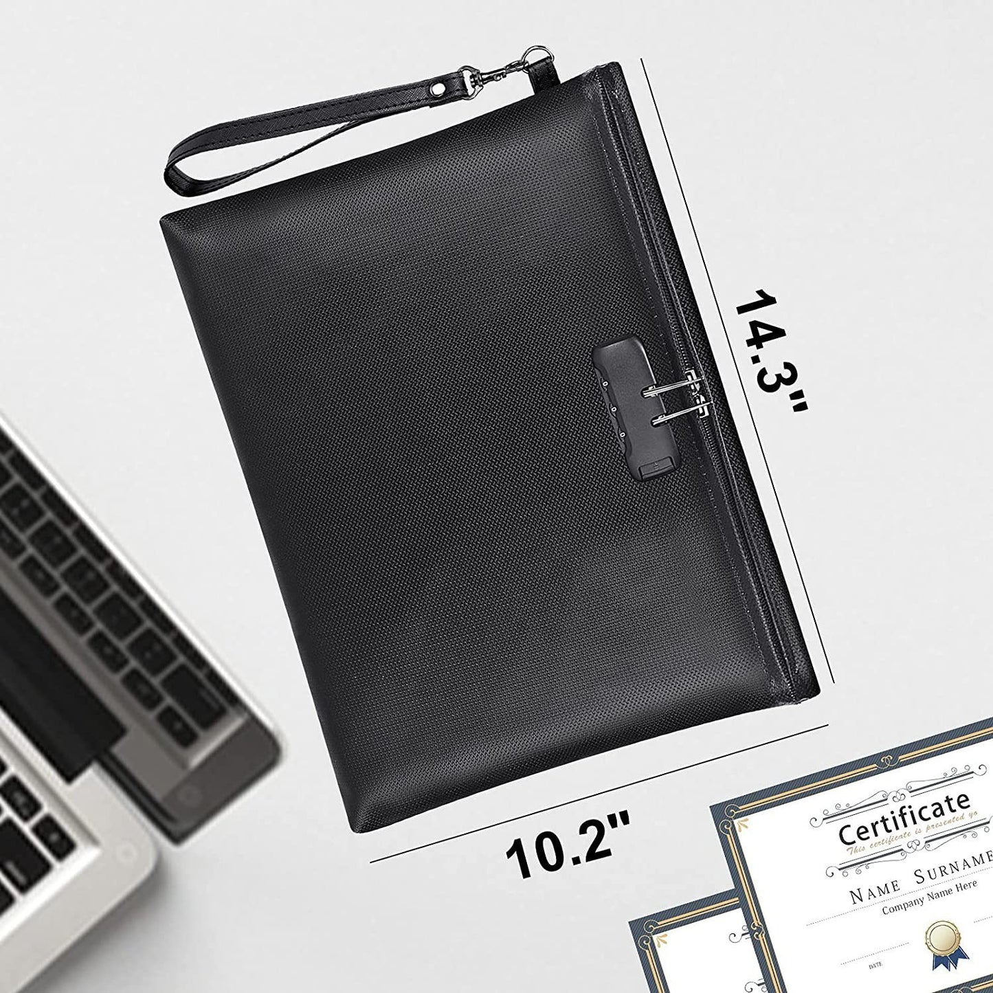 Zippered File Bag - Liquid Silicone Fire Protection Data File Buggy Bag