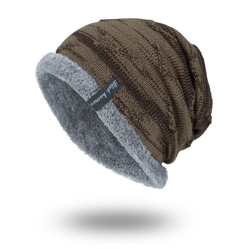 Diagonal Hook Hat Bib Knitted Woolen Hat