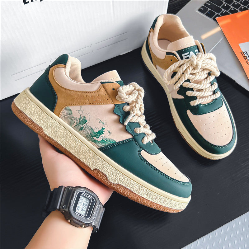 Lace-up Casual Shoes - Men Soft Thick Sole