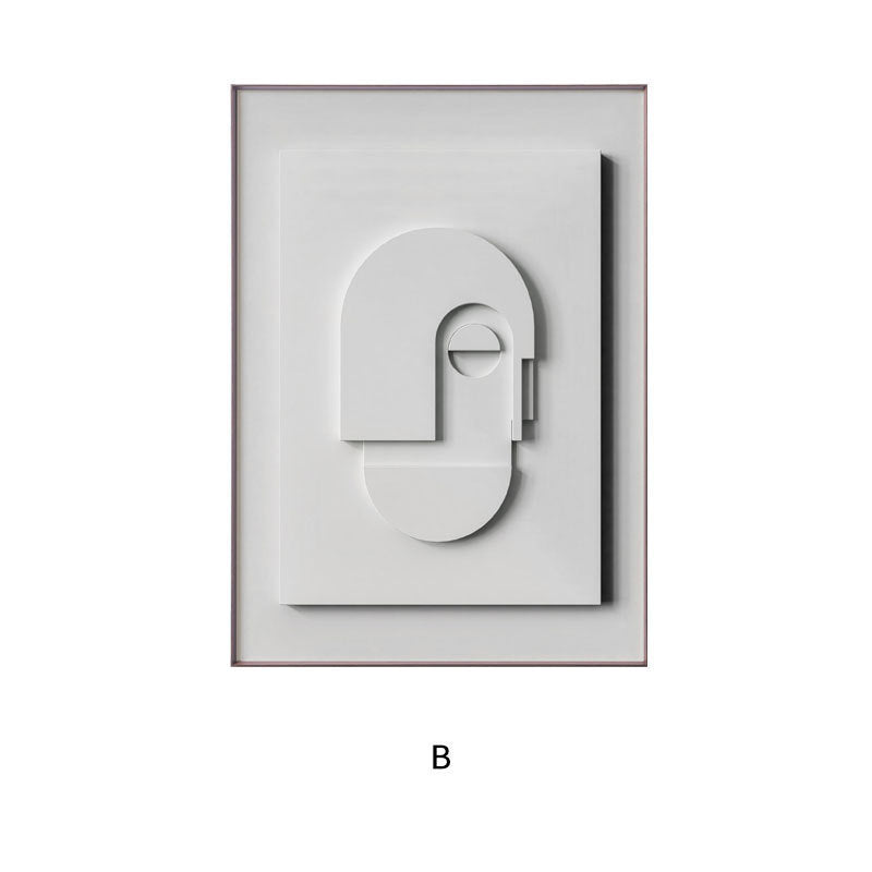 Three-dimensional Abstract Silent Style Geometric Morandi Hanging Painting - JumoShop