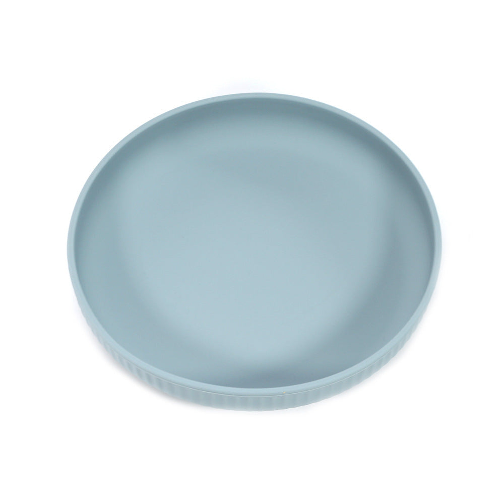 Creative Minimalist And Portable Children's Silicone Dining Plate