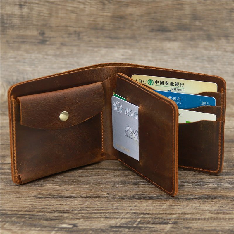 Men's Money Card Bag - Leather Wallet