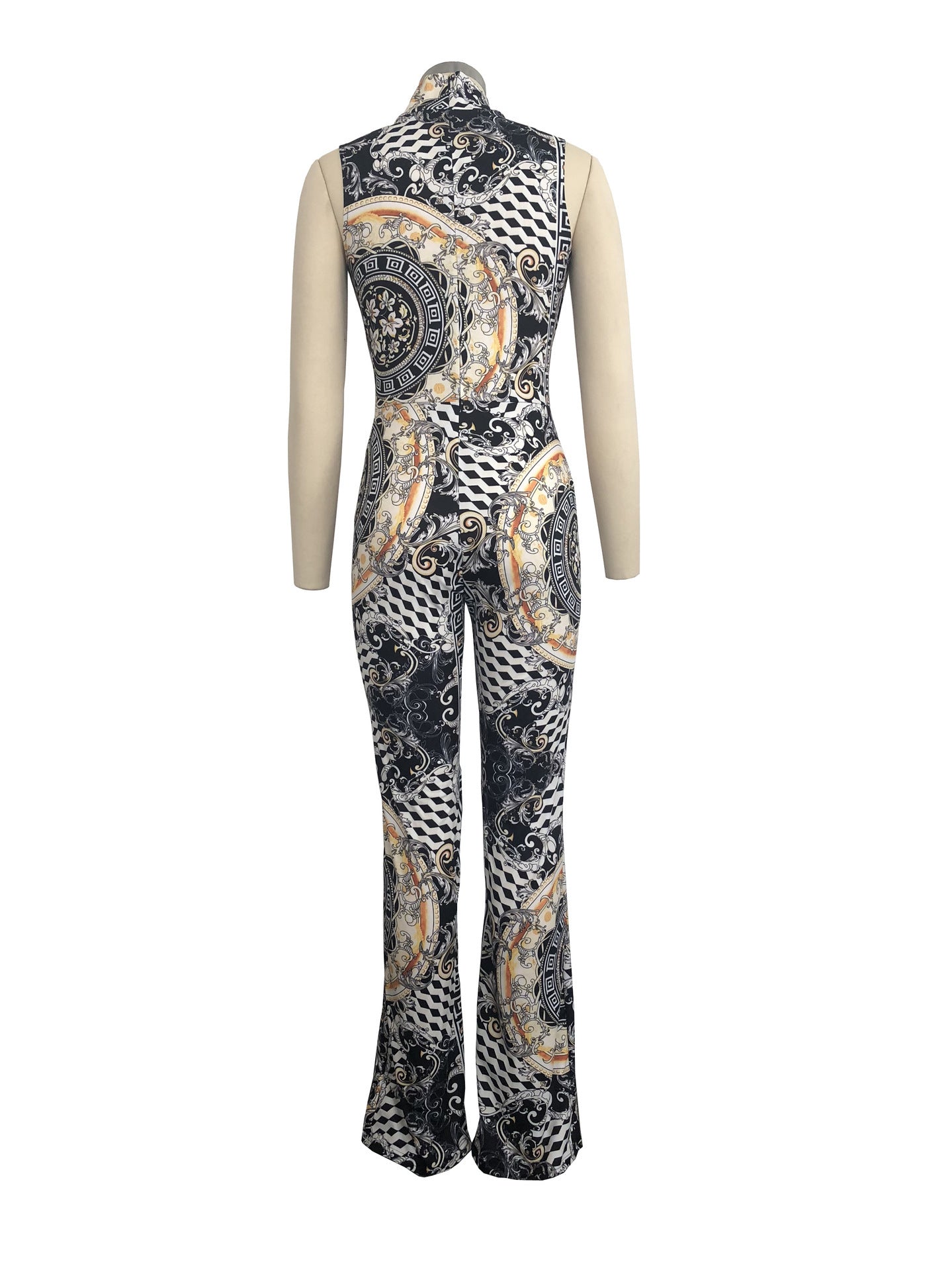 Printed Sleeveless Women's Jumpsuit