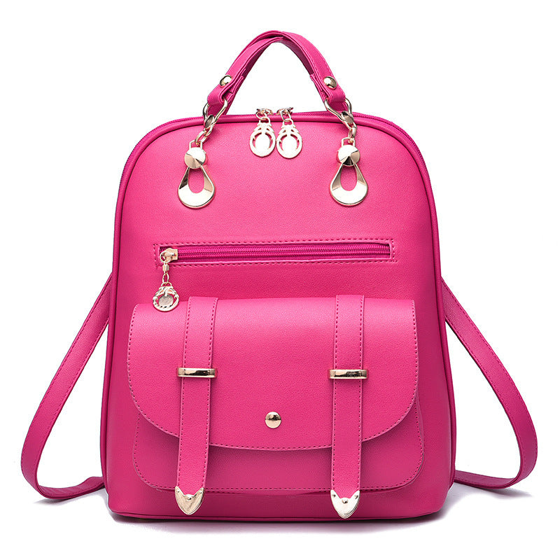 Female Bag - fashion leather dual-use backpack