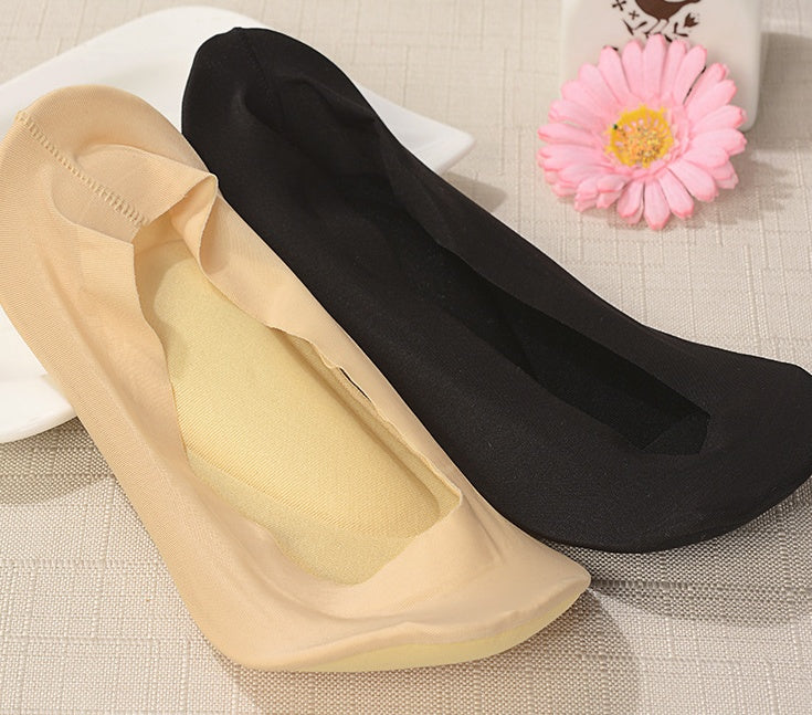 3D Arch Foot Massage Health Care Women Socks - Summer Socks Ice Silk Socks Invisible Slippers Feet Care