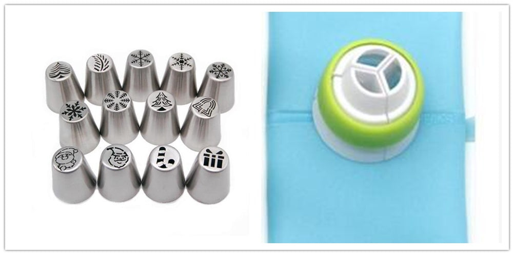 3-in-1 Limited Edition Christmas Style Stainless Steel Cake Decorating Nozzle - JumoShop