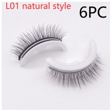 Reusable 3D Mink Lashes - Natural False Eyelashes Self Adhesive Glue Free Makeup Eyelash