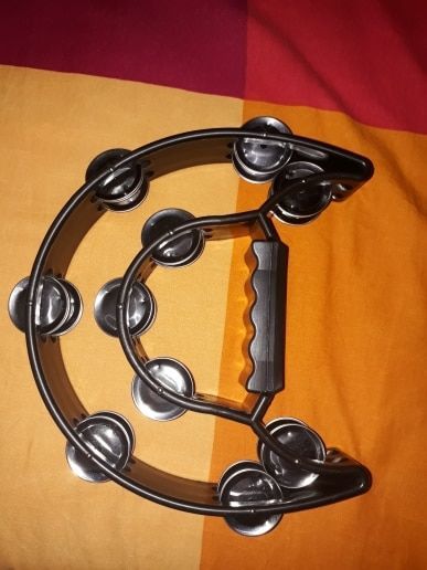 Double and Half Moon Shaped Tambourine