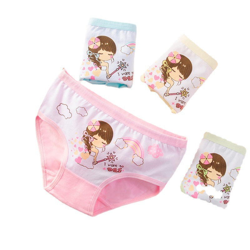 Soft Children's Underwear - Girls Pure Cotton Panties