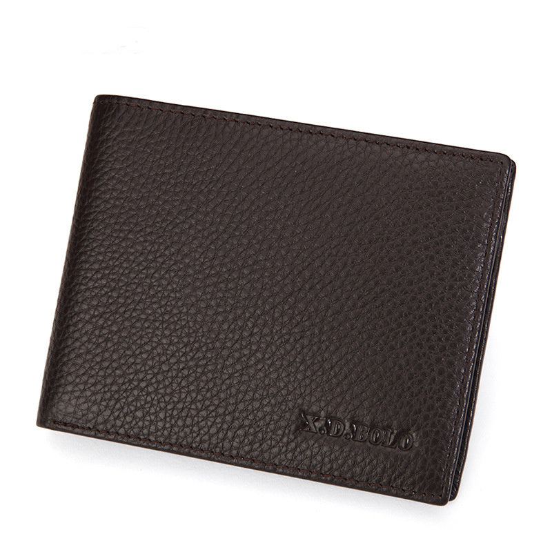 Men's Leather Wallets - Ultra-thin First Layer Cowhide Short Wallet