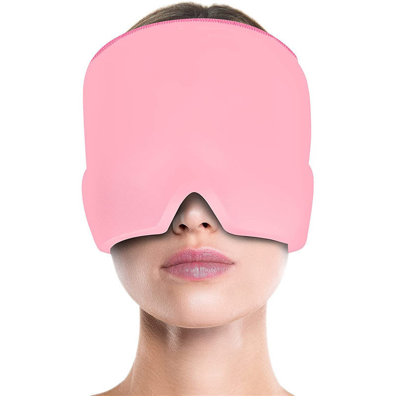 Ice Compress Headache Eye Mask Hat - Relief For Migraines, Stress, And Tension Massage Tool