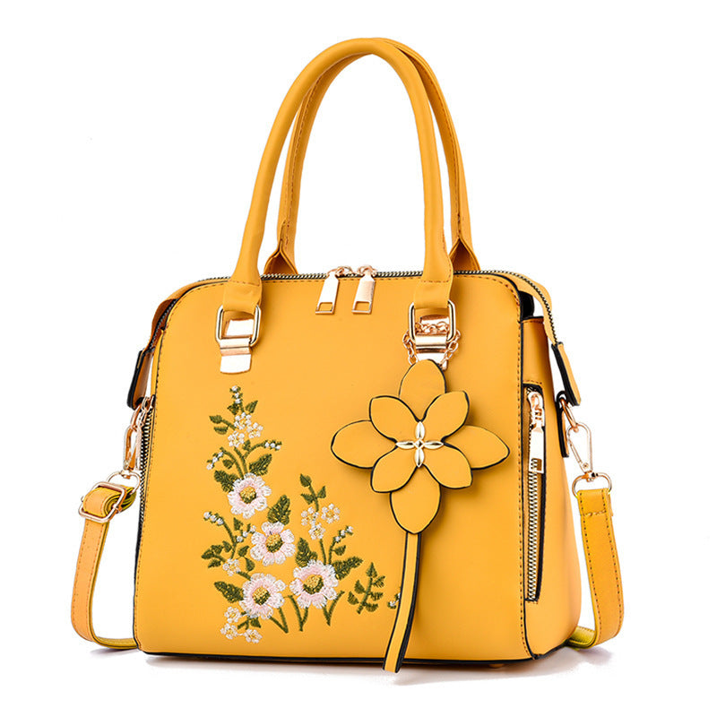 Fashion Flowers Embroidered Handbag - Women Shoulder Messenger Bags