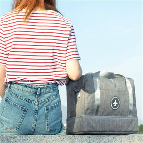 Dry And Wet Separation Travel Bag - Tourism Fitness Storage Pouch Women's Clothes Shoes Daily Necessities Duffle Package Supplies