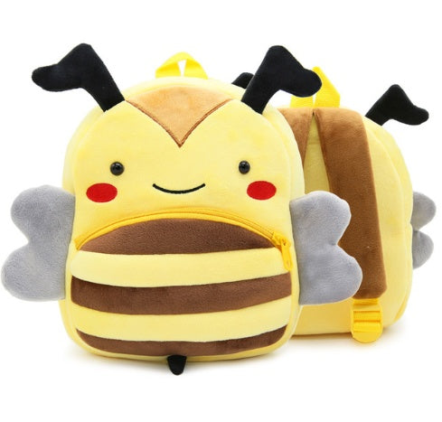 Children School Backpack - Cartoon Rainbow Design, Soft Plush Material For Toddler, Baby Girls Kindergarten Kids School Bags