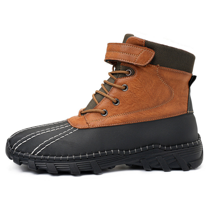 Winter Fleece Lace-up Snow Boots For Men