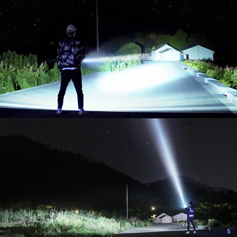 Strong Flashlight Focusing Led Light Rechargeable - Super Bright LED Outdoor Xenon Lamp