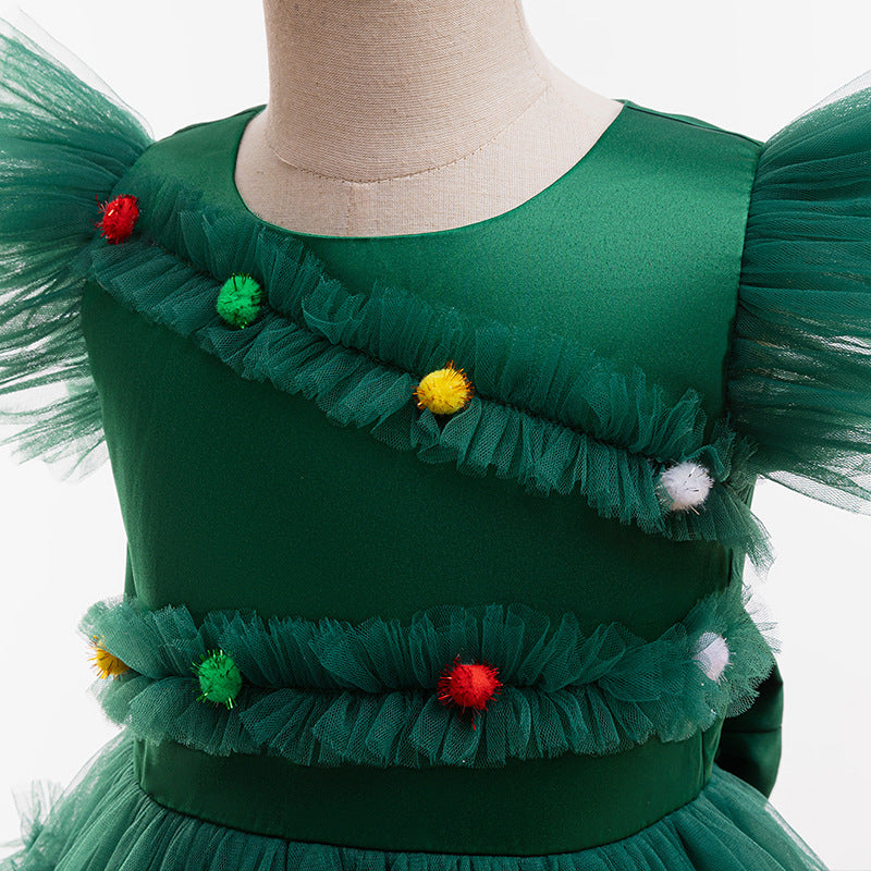 Christmas Party Princess Dress with Bow