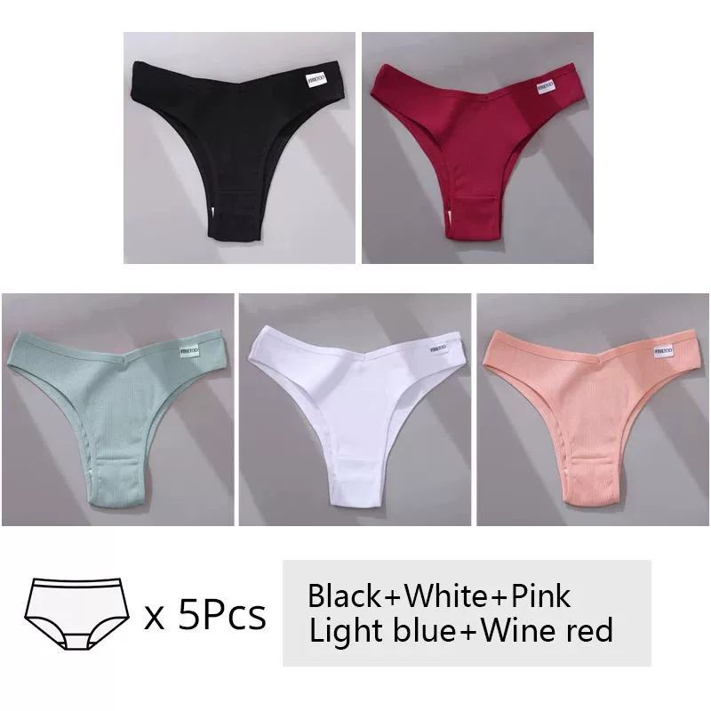 5Pcs Set Women Panties Cotton Underwear M-XL Comfo