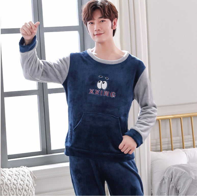 Velvet Cartoon Men's Pajamas
