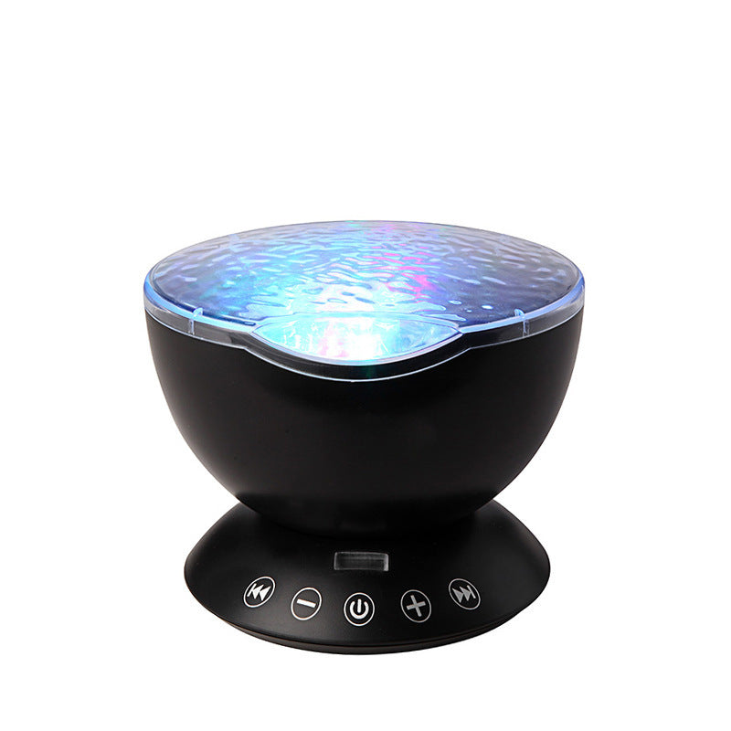 Ocean Wave Projector LED Night Light Remote Control - TF Cards Music Player Speaker Aurora Projection