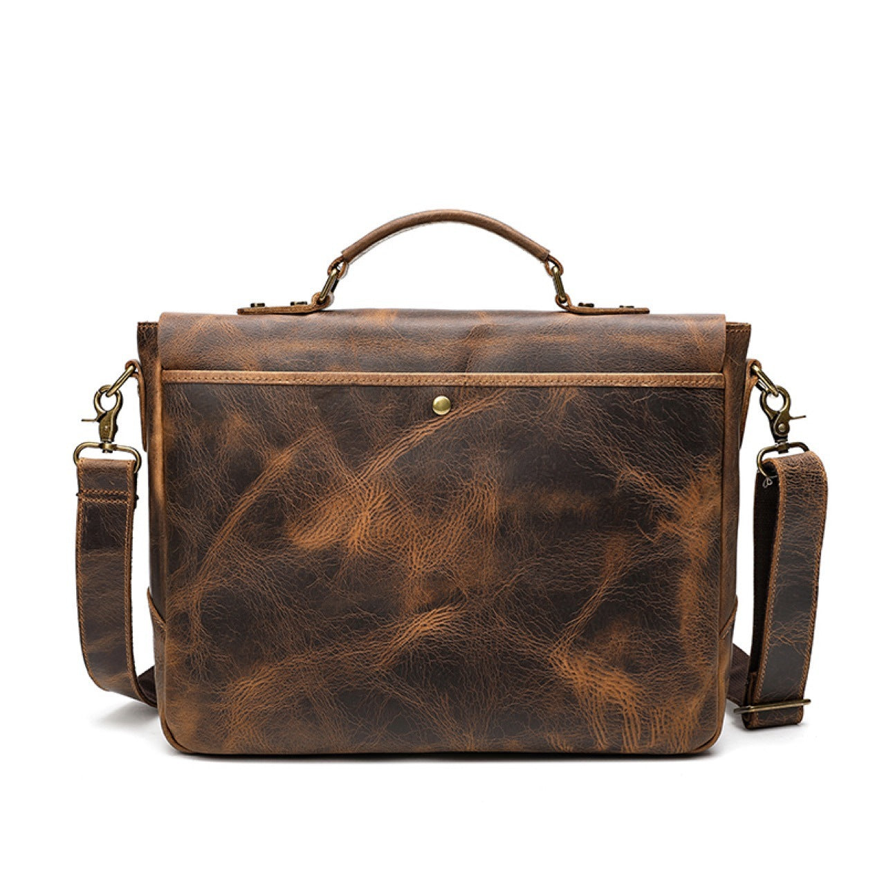 Portable Men's Leather Briefcase