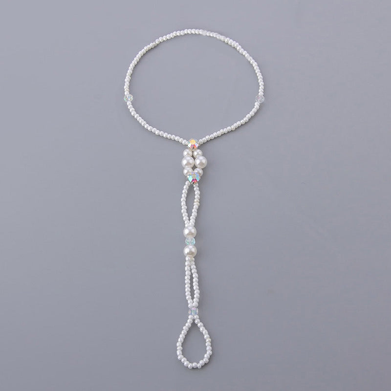 Beach Pearl Stretch Anklet