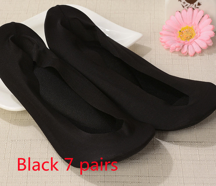3D Arch Foot Massage Health Care Women Socks - Summer Socks Ice Silk Socks Invisible Slippers Feet Care