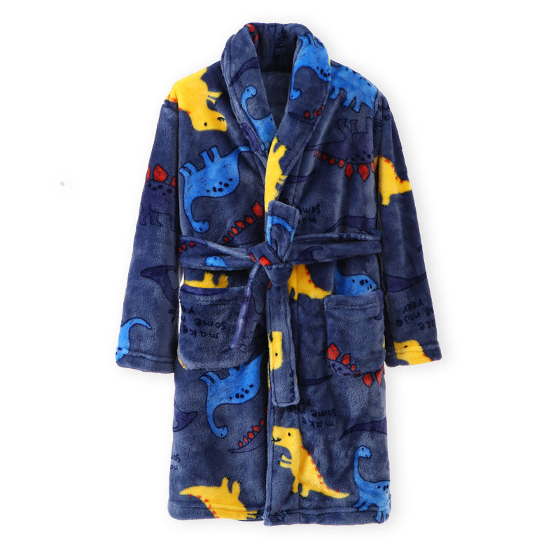 Children's Autumn And Winter Flannel Robes