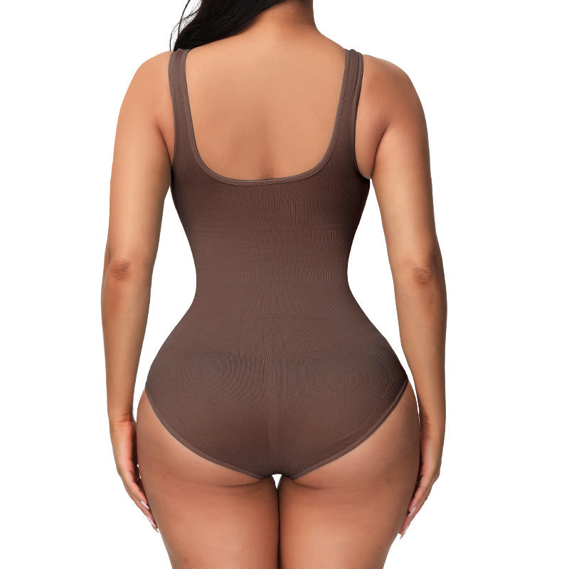 European & American Seamless Corset One-Piece Bodysuit – Sculpting Shapewear for Women