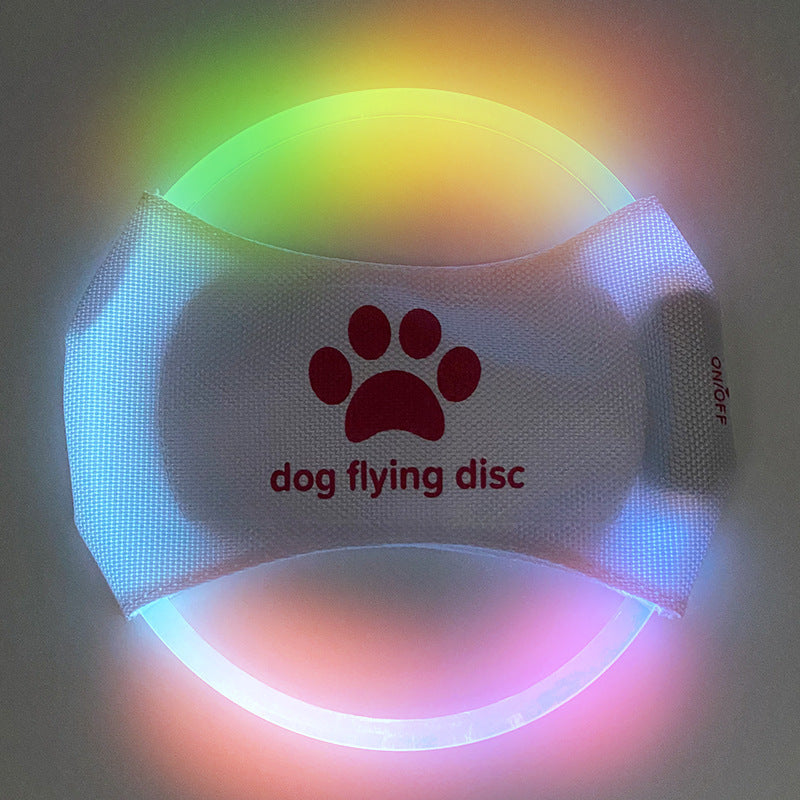 Dog Flying Discs Light Glowing LED Toy - Luminous Training Interactive