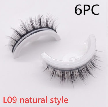 Reusable 3D Mink Lashes - Natural False Eyelashes Self Adhesive Glue Free Makeup Eyelash