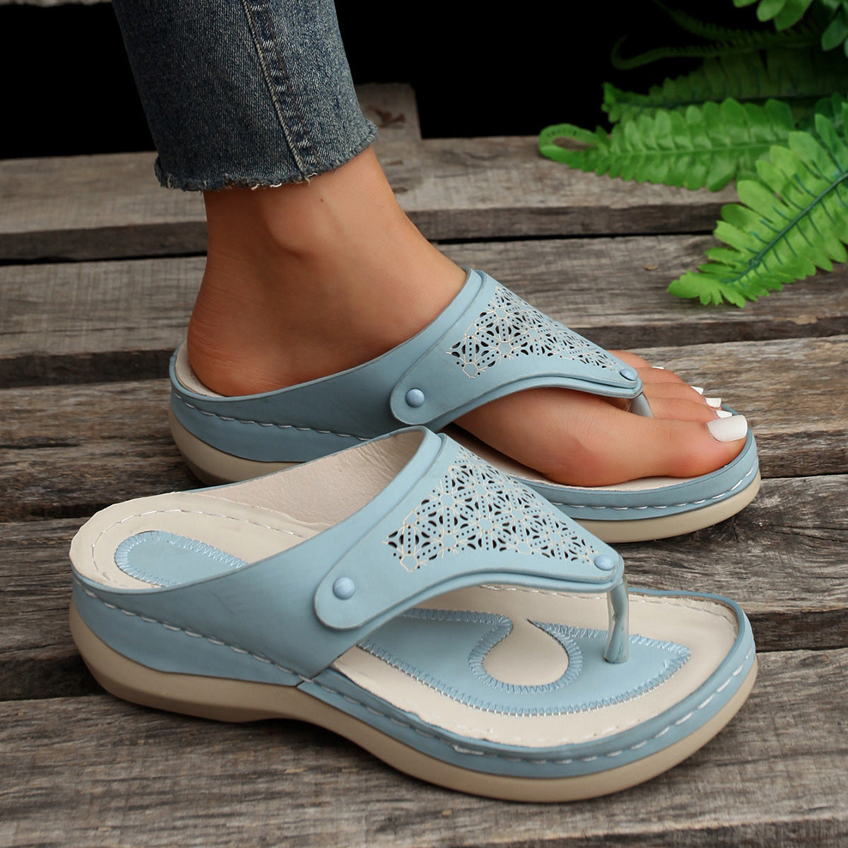 Thong Sandals - Summer Flip Flops, Women's Outdoor Slippers, Beach Shoes