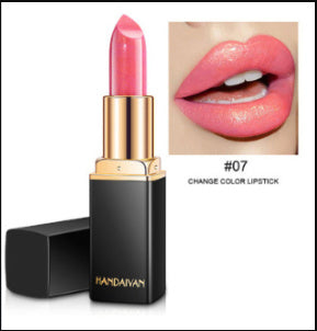 Shiny Metallic Lipstick - Pearlescent Color Temperature Change Lipstick Gilt Lipstick