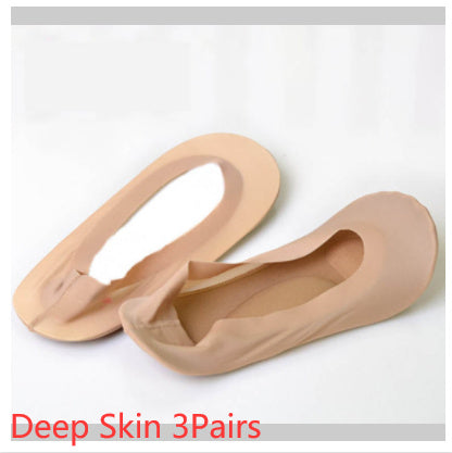 3D Arch Foot Massage Health Care Women Socks - Summer Socks Ice Silk Socks Invisible Slippers Feet Care