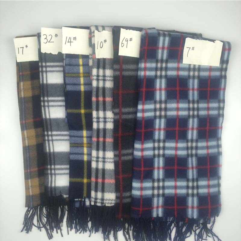 Autumn And Winter Black And White Plaid Plus-sized Thick Thermal Men's And Women's Scarf