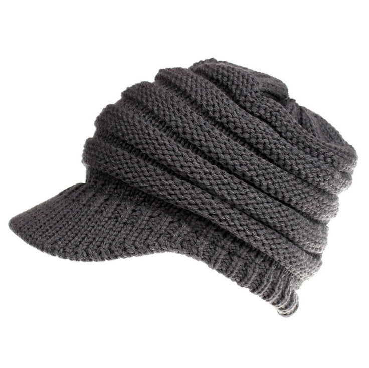 Women Ponytail Beanies - Autumn Winter Hats Female Soft Knitting Caps Warm Ladies Skullies