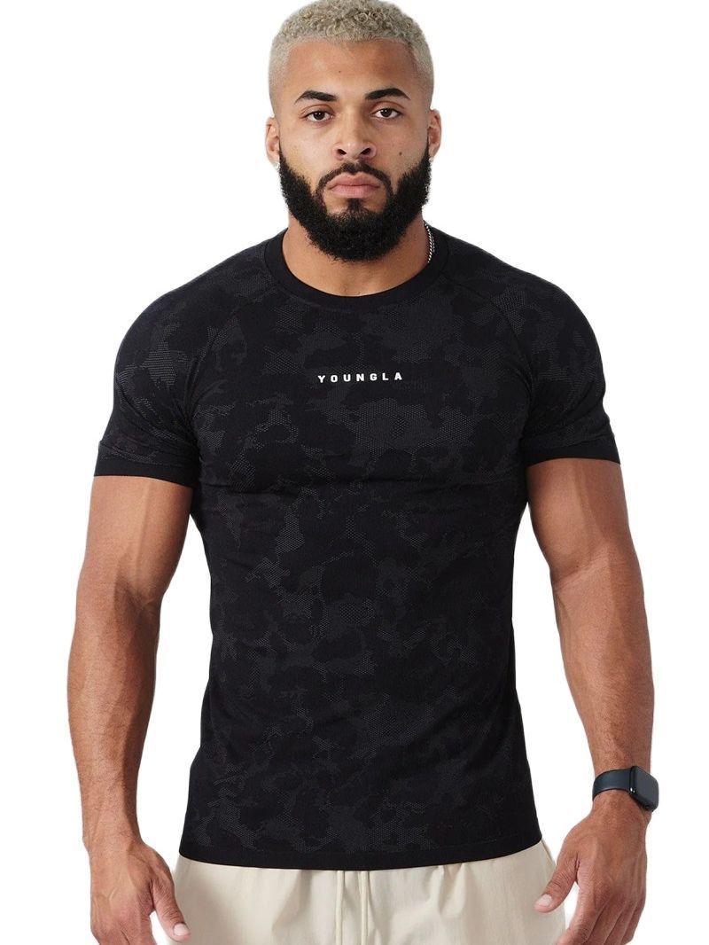 Workout Clothes - Camouflage Sports T-shirt for Men